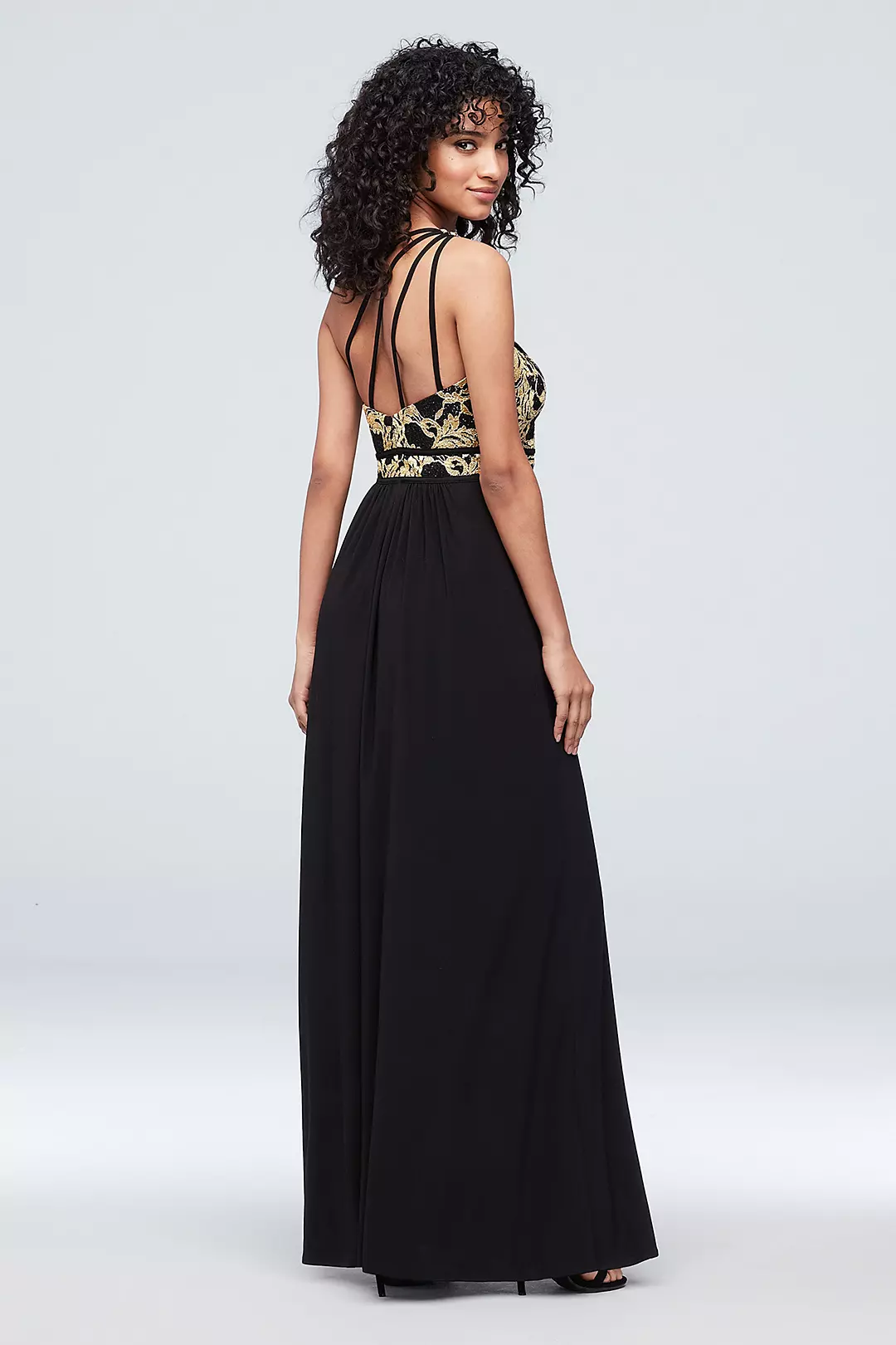 Strappy One-Shoulder Jersey Lace Sheath Dress | David\'s Bridal | Off-Shoulder-Kleider