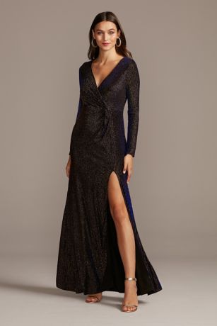 black long sleeve gala dress