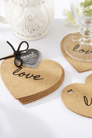 Love Heart Cork Coasters