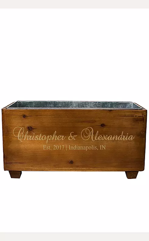 Personalized Wooden Wine Trough Image 4