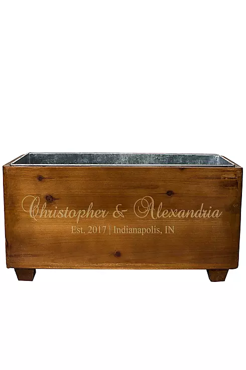 Personalized Wooden Wine Trough Image 4