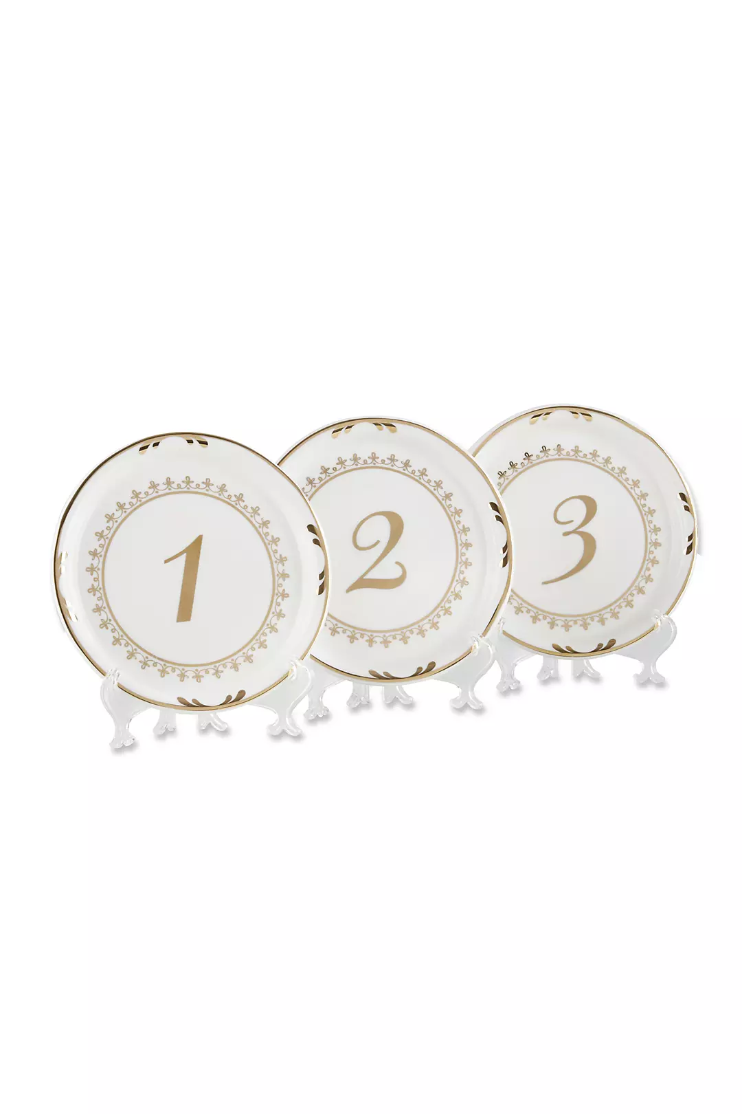 Tea Time Vintage Plate Table Numbers Set of 6 Image