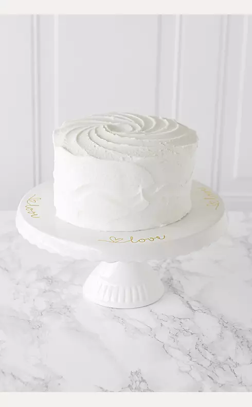 Scalloped Ceramic Love Cake Stand Image 11