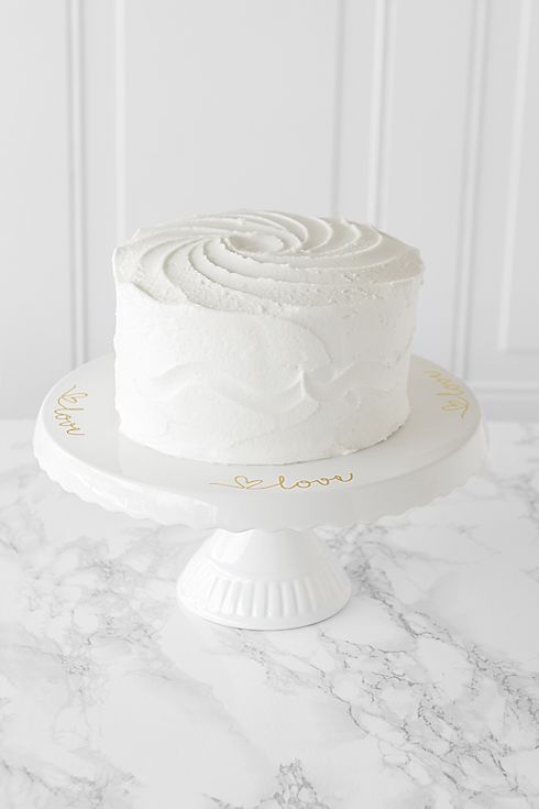 Scalloped Ceramic Love Cake Stand Image 12