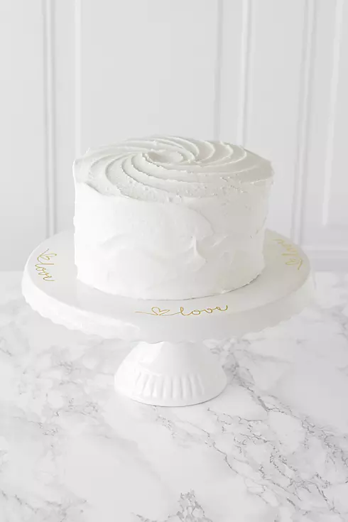 Scalloped Ceramic Love Cake Stand Image 11