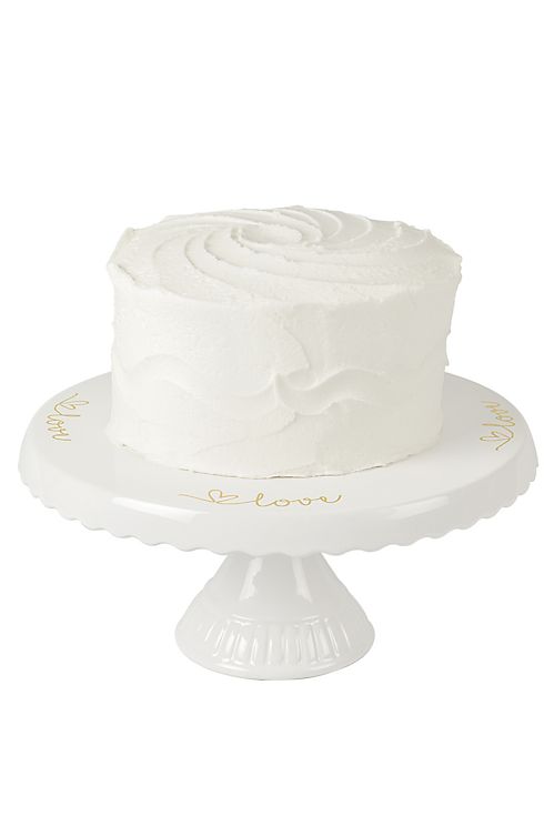 Scalloped Ceramic Love Cake Stand Image 12