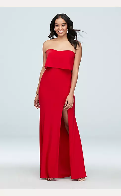 Strapless Flounce Popover Mermaid Gown Image 1