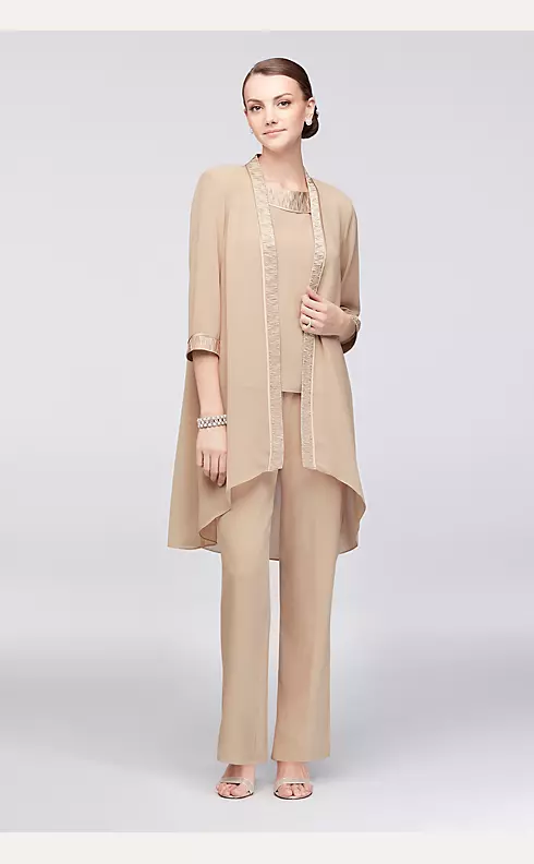 Chiffon trouser suit with top and jacket 245246Trs - Catherines of Partick