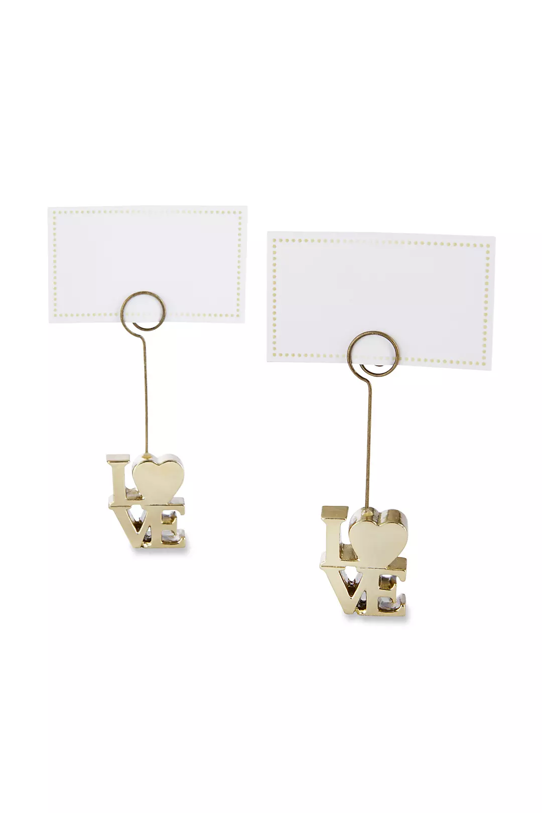 LOVE Gold Place Card Holders Set of 6 Image