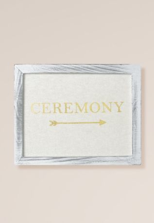 Gold Foil on Linen Ceremony Sign Decoration