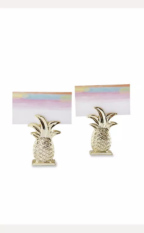 Gold Pineapple Place Card Holders Set of 6 Image 1