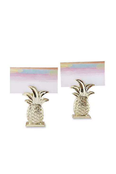 Gold Pineapple Place Card Holders Set of 6 Image 1