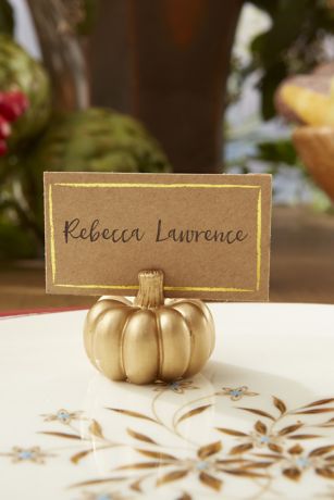 Golden Pumpkin Place Card Holders David's Bridal