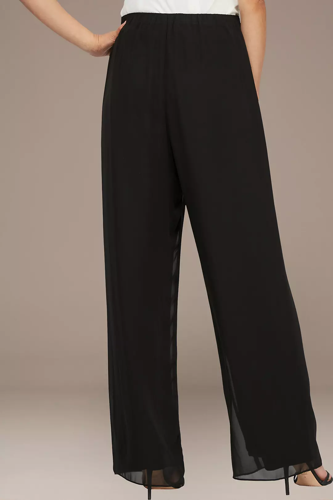 Alex Evenings Special Occasion Chiffon Pull-On Pants