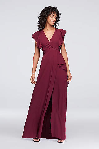 Long Sheath Cap Sleeves Dress - Reverie
