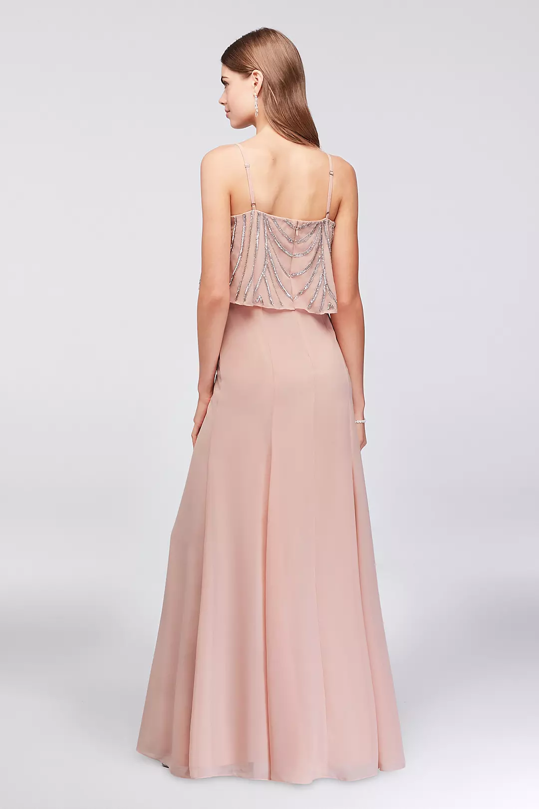 Chiffon Gown With Drapey Sequined Bodice Image 2