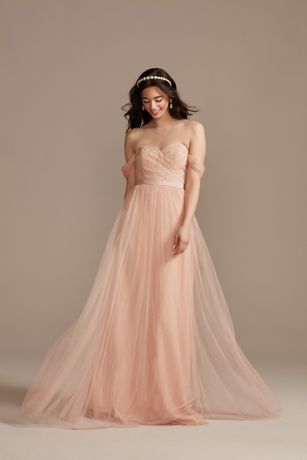 Lace and Mesh Halter Ball Gown