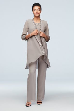 dressy pant suits with long jackets