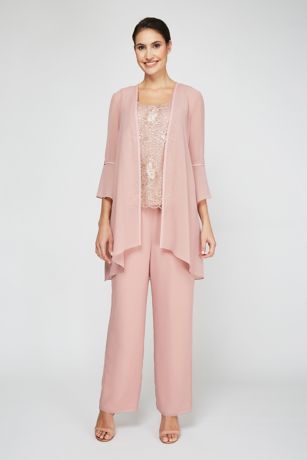 mother of the bride flowy pant suits