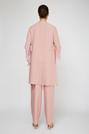 Three-Piece Lace and Georgette Jacket and Pant Set | David's Bridal