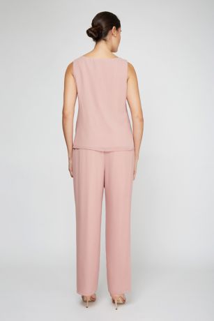 Three-Piece Lace and Georgette Jacket and Pant Set | David's Bridal