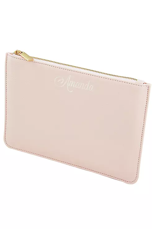 Personalized Embroidered Vegan Leather Clutch Image 9