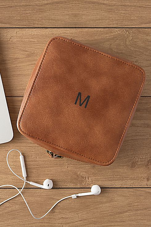 Personalized Vegan Leather Travel Tech Case Image 3