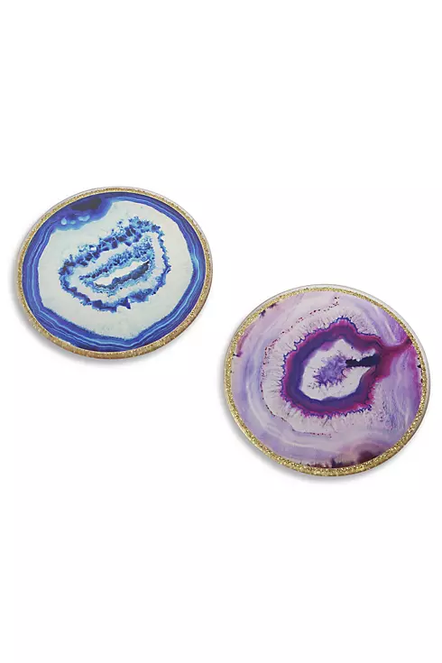 Geode Glass Coasters Set of 4 Image 1