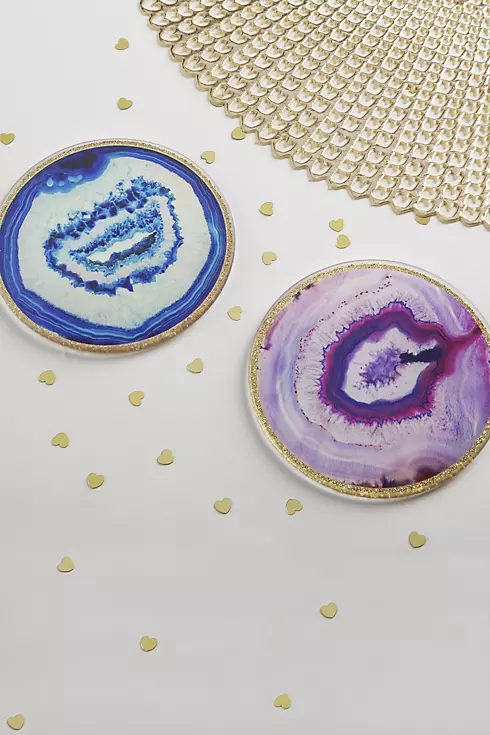 Geode Glass Coasters Set of 4 Image 2