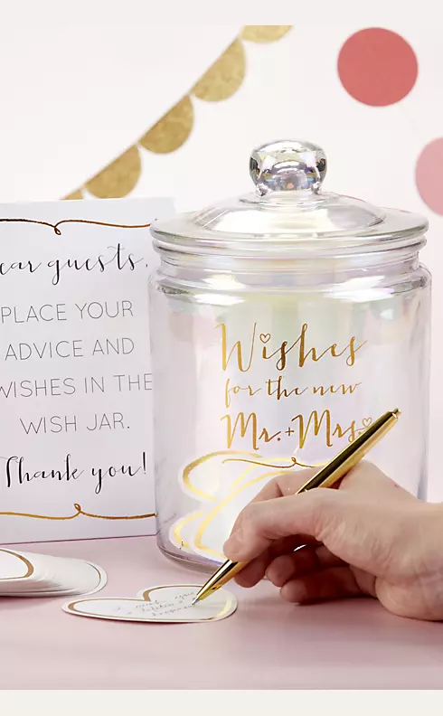 Wishes for the New Mr and Mrs Jar with Heart Cards Image 4