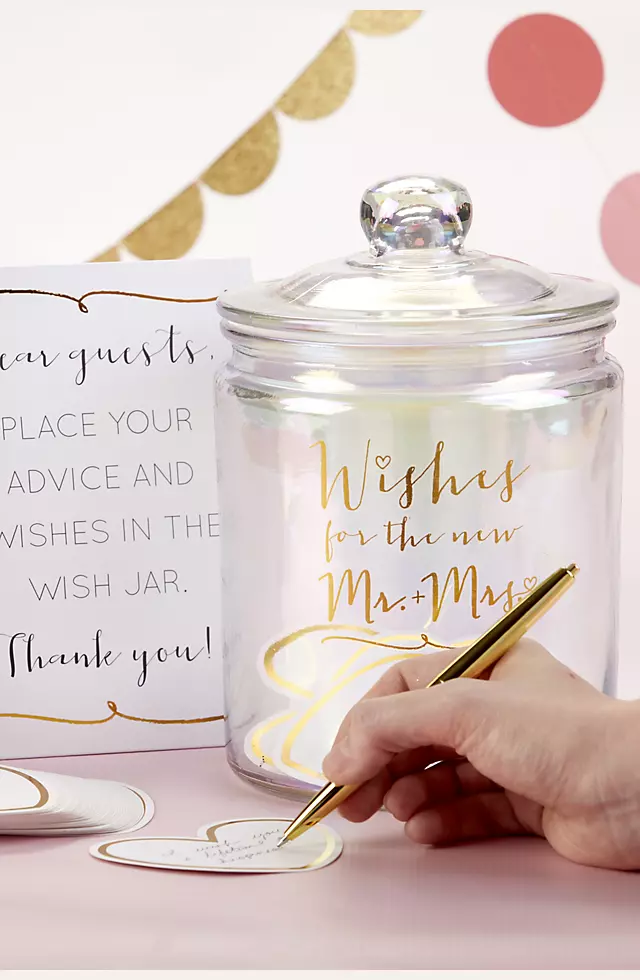 Wishes for the New Mr and Mrs Jar with Heart Cards Image 4