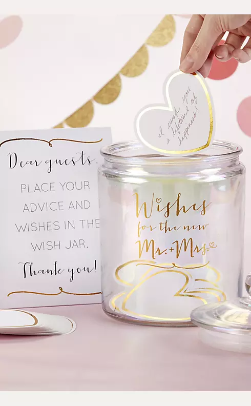 Wishes for the New Mr and Mrs Jar with Heart Cards Image 5