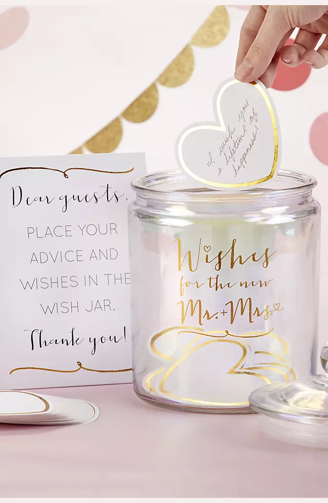 Wishes for the New Mr and Mrs Jar with Heart Cards Image 5