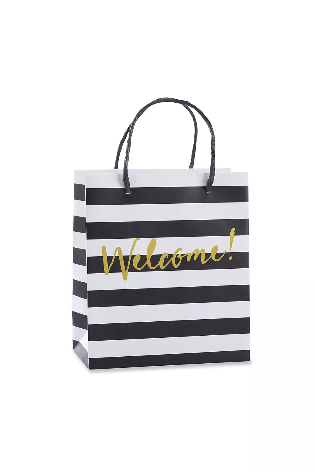 Black And White Striped Welcome Bags Set of 12 Image