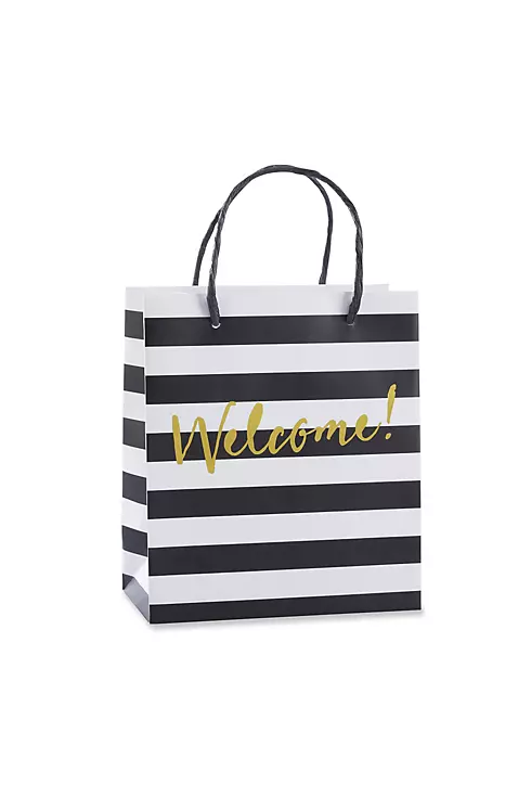 Black And White Striped Welcome Bags Set of 12 Image 1