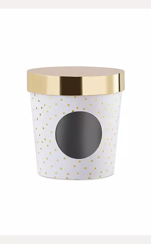 Ice Cream Favor Box - Gold Dot Set of 12 Image 1