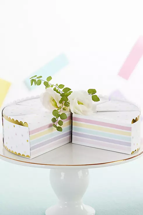 Cake Slice Favor Box Set of 24 Image 3