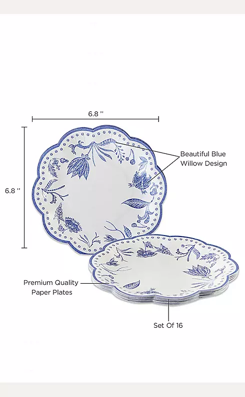 Blue Willow 7-Inch Premium Paper Plates Image 4