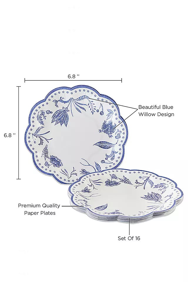 Blue Willow 7-Inch Premium Paper Plates Image 4