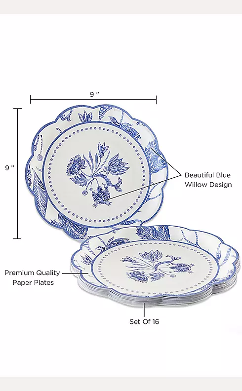 Blue Willow 9-Inch Premium Paper Plates Image 4