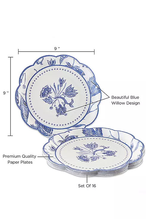 Blue Willow 9-Inch Premium Paper Plates Image 4