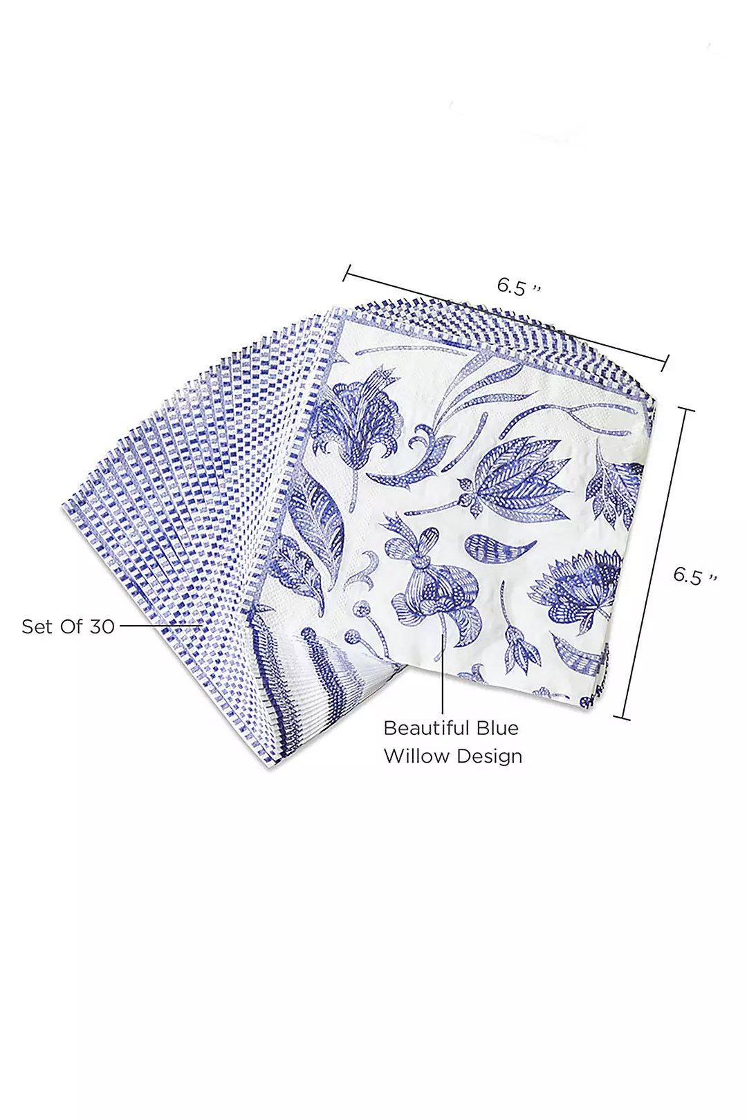 Blue Willow Paper Napkins Image 2