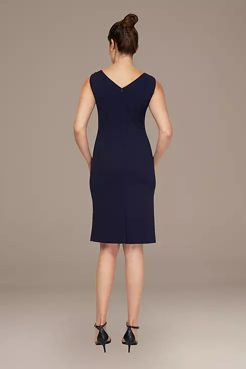 Pearl Trim Knee-Length Cocktail Dress with Jacket Image 4