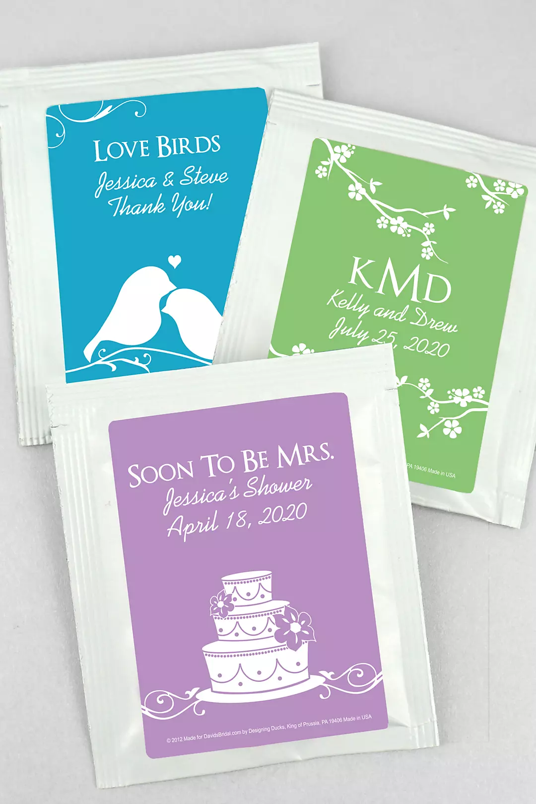DB Exclusive Personalized Wedding Tea Favors Image