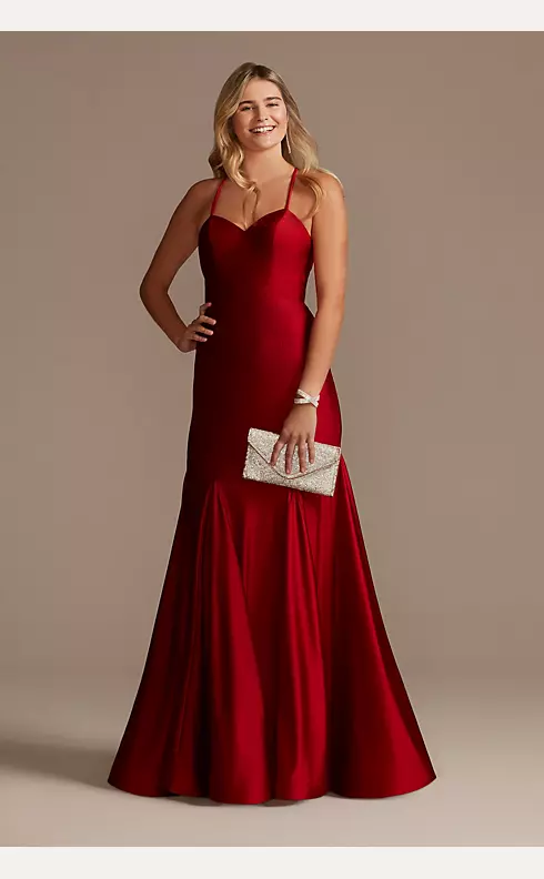 Stretch Satin Sweetheart Trumpet Gown Image 1