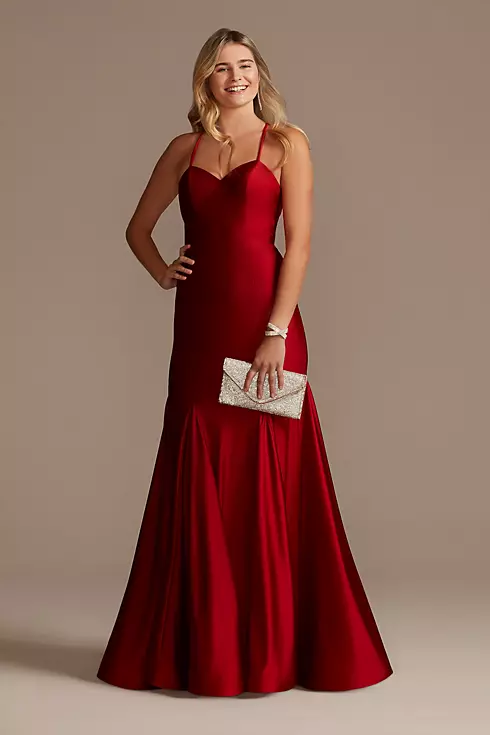 Stretch Satin Sweetheart Trumpet Gown Image 1