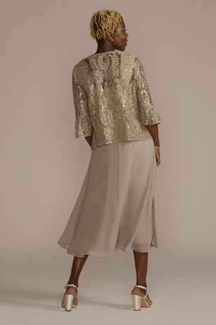 Sequin Top Chiffon Dress