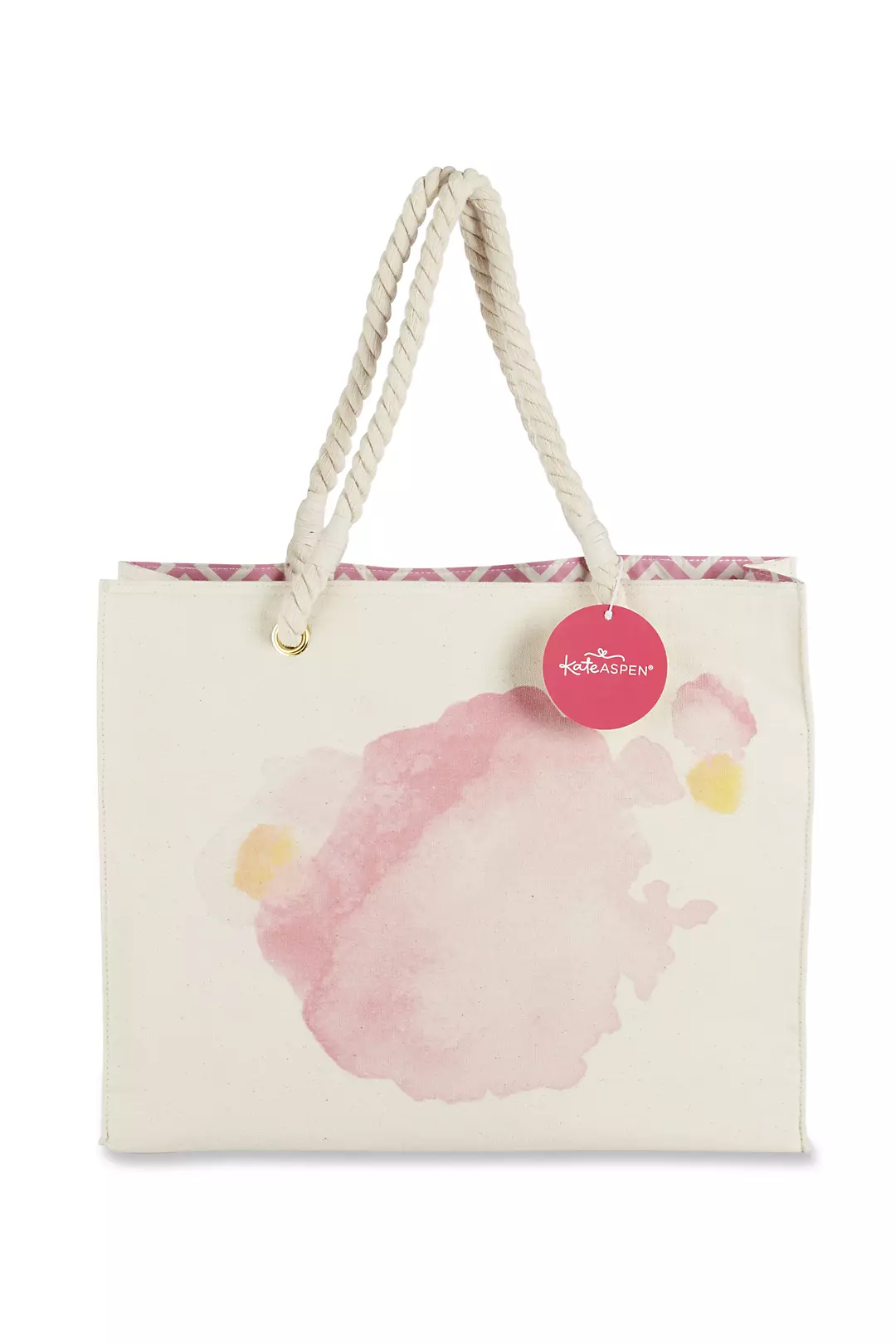 Watercolor Canvas Tote Bag With Rope Handles Image 1