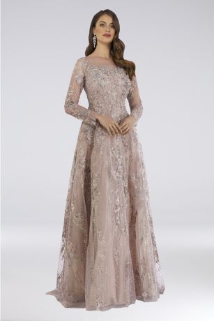 beige long dresses for wedding