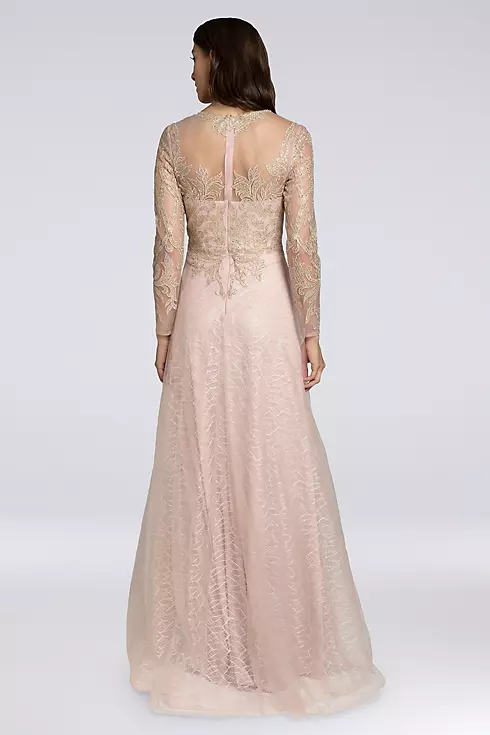 Lara Brianna Lace A-Line Gown with Long Sleeves Image 2